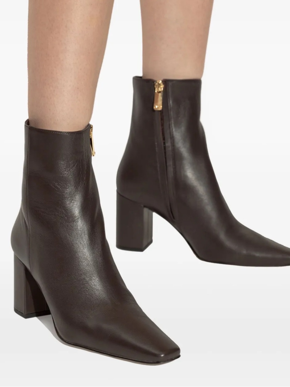 New Michael Kors Elise bootie leather boots size 8 chocolate leather